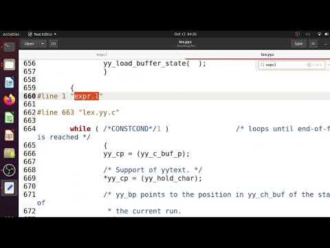 Hands on LEX (Beginner Level)--Part 6 Understanding lex.yy.c