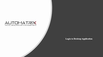How to login to the Automatrix desktop application.