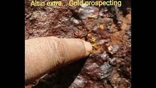 Dağlarda Altın Keşif Mükemmel Titanyum Renkler Naturel Kaplama Altın Geotit
