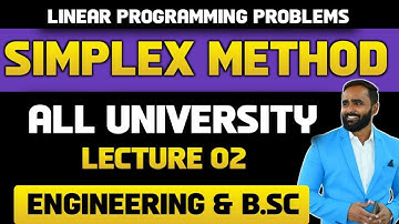 LINEAR PROGRAMMING PROBLEMS |SIMPLEX METHOD|LECTURE 02|PRADEEP GIRI SIR