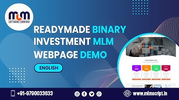 Readymade Binary Investment MLM Software Webpage Demo in English