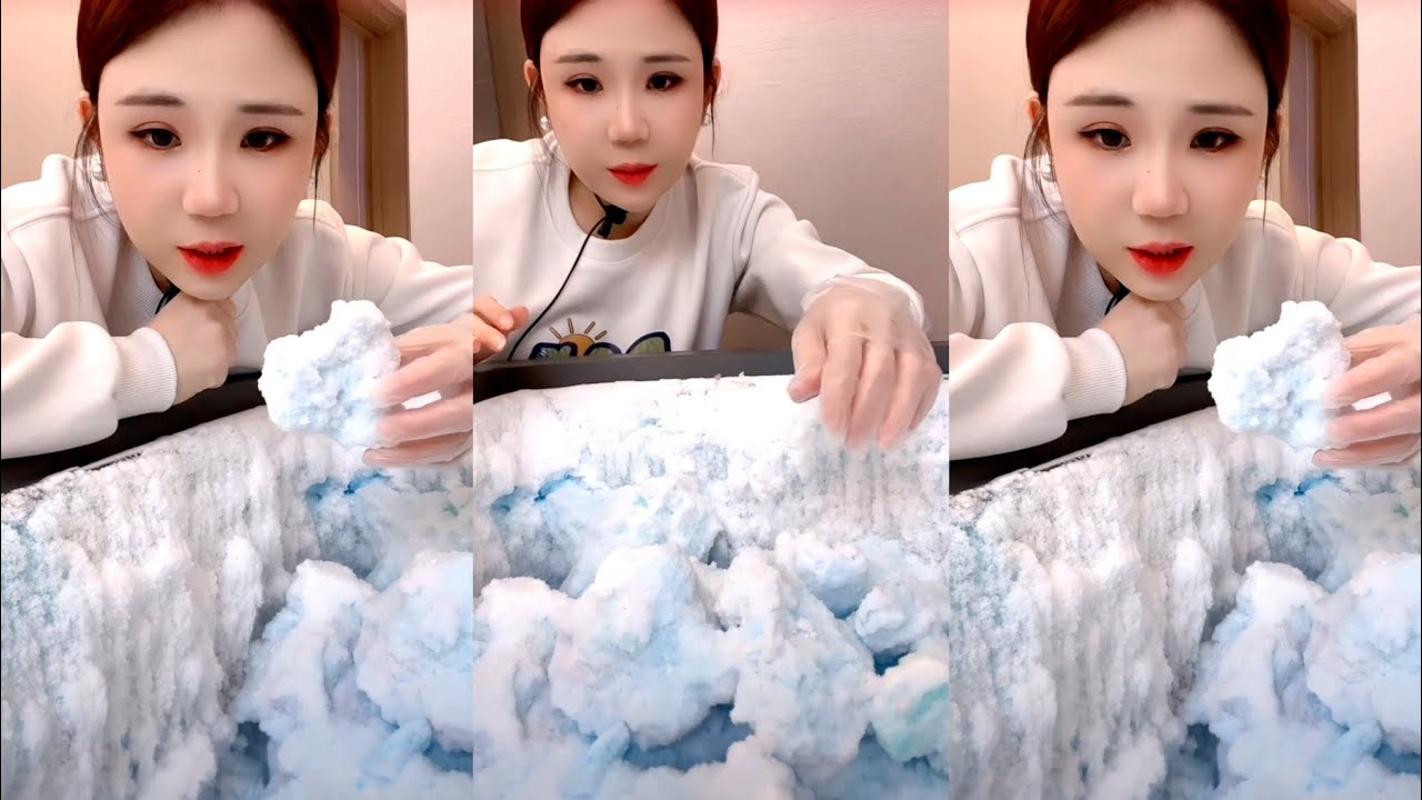 ASMR FREEZER FROST EAT YY 