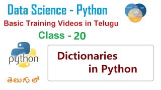 What is Dictionaries in Python with an example in Telugu |Dictionaries in Python|VLR Class - 20 Net Worth