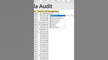 Formula Audit in Excel | Find Inconsistency in Excel Formula | #shorts #excel #excelshorts