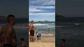 Leblon Beach Rio De Janeiro Brazil Beach Walk 4K
