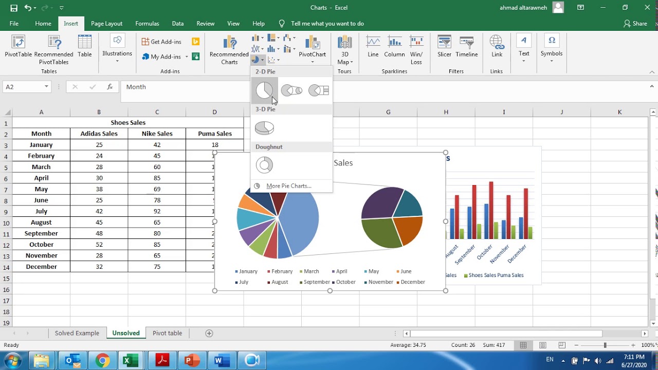 Charts and pivot tables - By using Microsoft Excel - YouTube