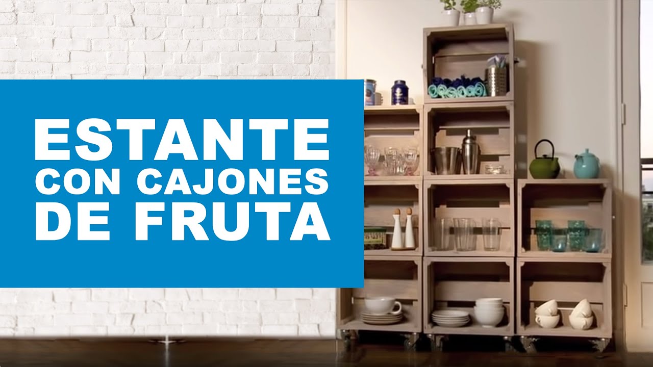 Honestidad comerciante tenaz Cómo hacer un estante con cajones de fruta? - YouTube