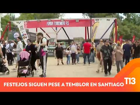 Festivities continue despite earthquake in Santiago