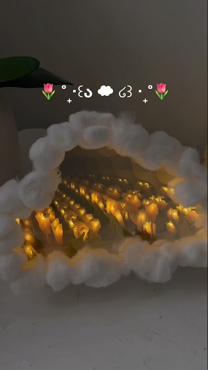 The viral cloud mirror & tulip light DIY 😭🫶🏻🌷☁️