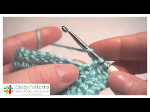 Häkelanleitung: Einfache Stäbchen zusammen abmaschen ✄ CrazyPatterns