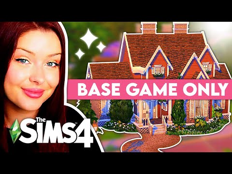 Building a House Using Only BASE GAME in The Sims 4 // How to Build a House in The Sims 4 NO CC