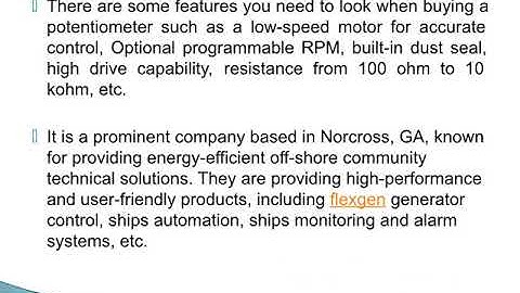 Motorized Potentiometer for Industrial Automation and Process Control