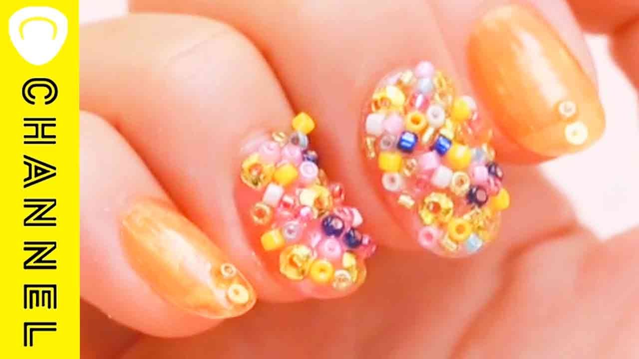 ビーズネイル♡ Beads nail ♡ YouTube