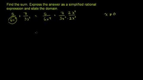 Adding and Subtracting Rational Expressions 2
