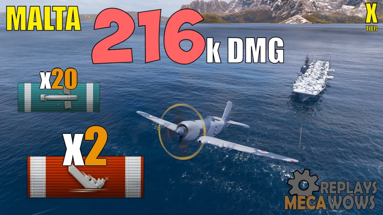 Malta first game/ 215k DMG, 2 kills | World of Warships Gameplay - YouTube