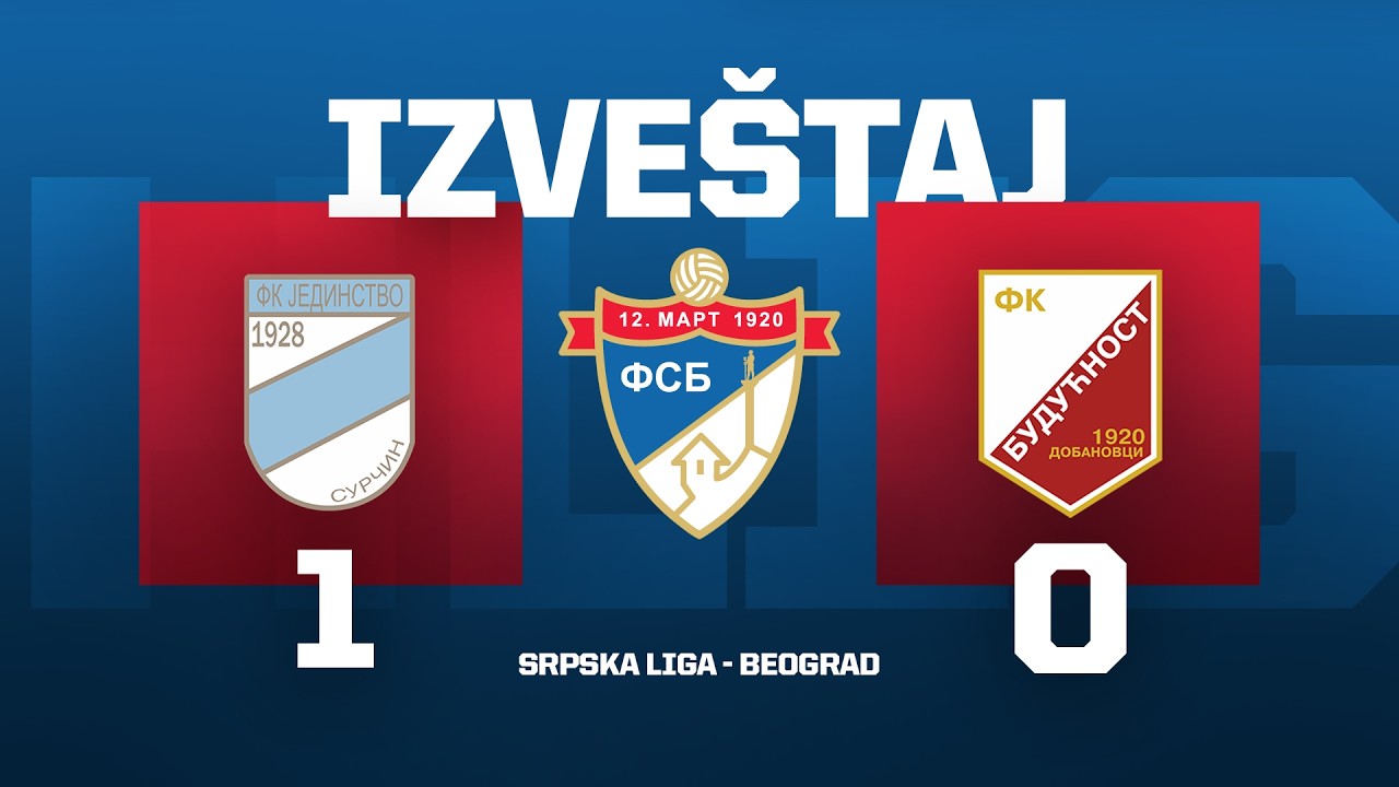 JEDINSTVO - BUDUĆNOST, Srpska Liga Beograd 25/26 - 14. Kolo