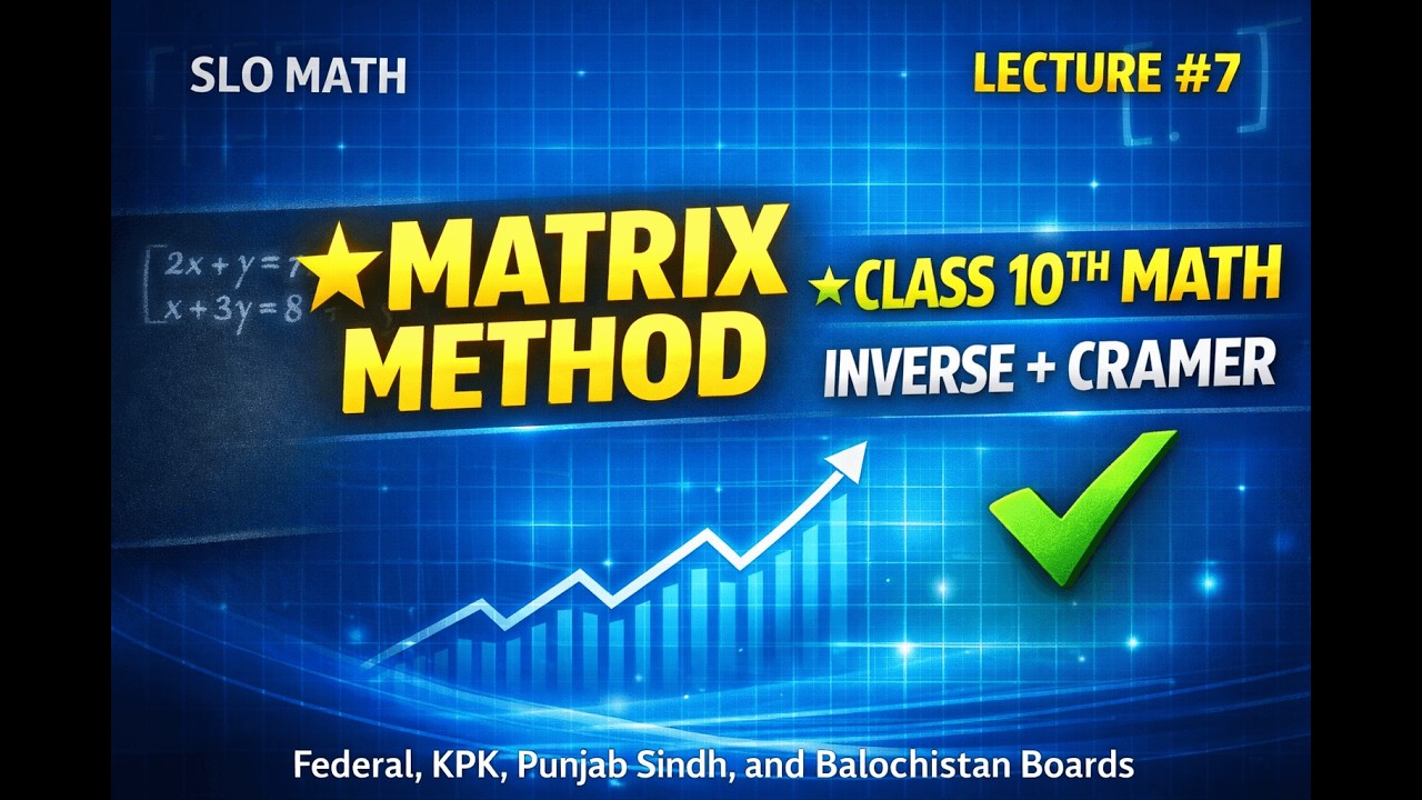 Inverse of Matrix | Cramer's Rule | Matrix Method | Class 10 Maths Full ...