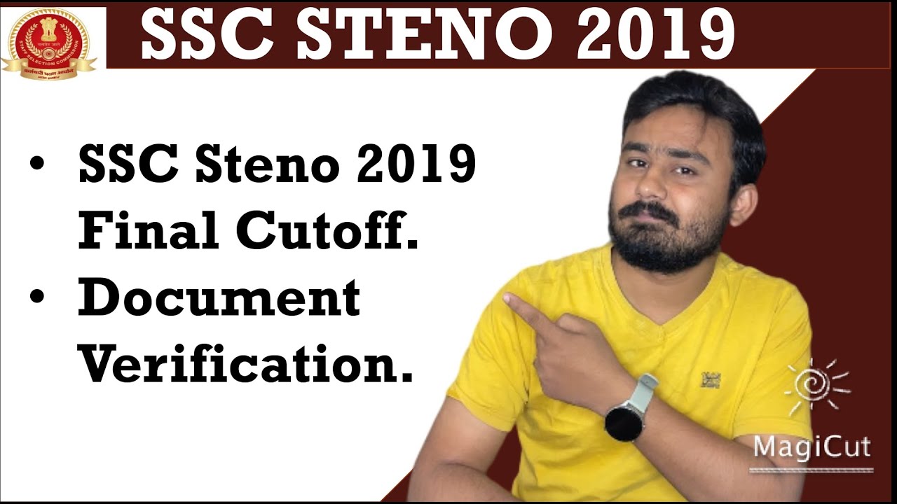 SSC Steno 2019 Final Cutoff | SSC Steno 2019 Final Result | SSC Steno 2019 DV Date 