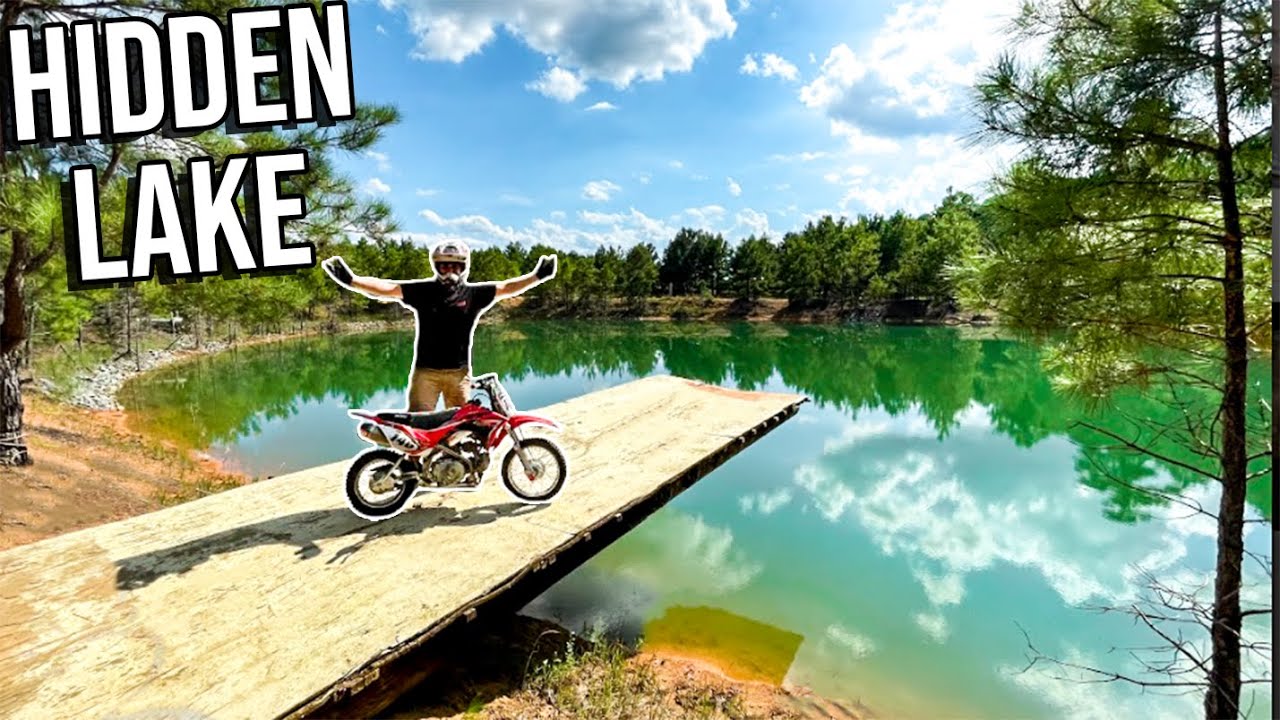 FOUND ABANDON LAKE ON PIT-BIKES! *NEW TRAILS*