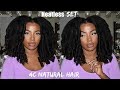 Heatless RollerSet 4C Natural Hair | Voluminous Curls