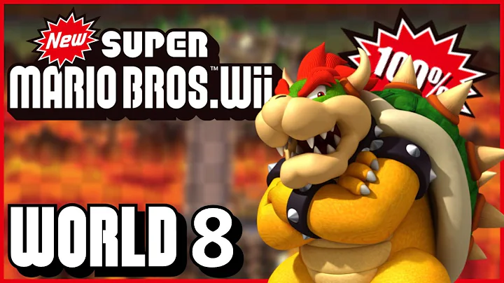New Super Mario Bros Wii - World 8 (Lava) 100% multiplayer walkthrough