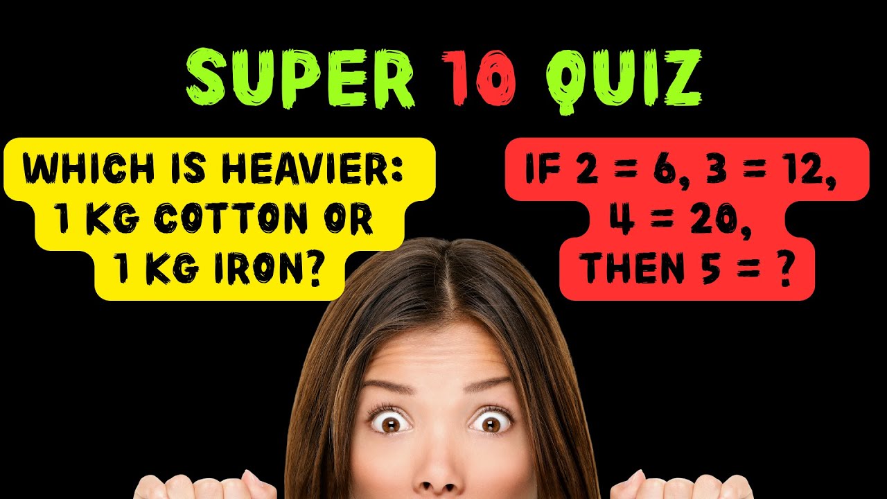 7.Super 10 Quiz Challenge | GK, English, IQ, Math & Puzzle | Can You Score 10/10? 💡 (Episode 7)