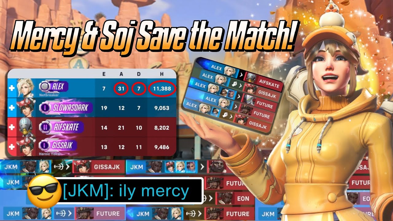 Mercy Save Mercy & Soj Save the Match! 😎 - Mercy Gameplay & Commentary - Overwatch ...