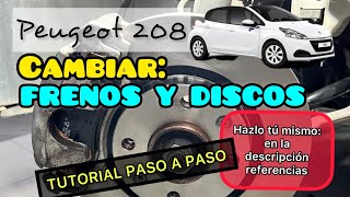 Cómo cambiar los discos y las pastillas de freno delanteros Peugeot 2008 1  🚗 