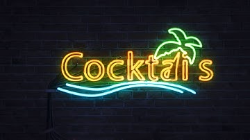 code # 110 | neon light logo intro animation
