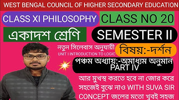 অমাধ্যম অনুমান-আবর্তন,বিবর্তন ও সমবিবর্তন (PART IV)Class 11 Semester-II #hs #philosophy @Suvasir