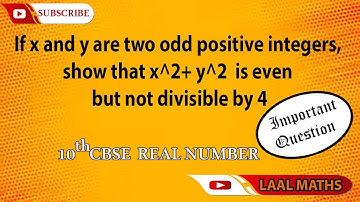 If x and y are two odd positive integers, show that x^2+ y^2  is even but not divisible by 4