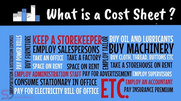 What is a Cost Sheet ? | Part 1 | Basics of Cost Accounting | Dr. Swati Dhawan | Online Tutorials