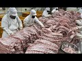 10평에서 시작해 이제는 전국 150개 매장! 월 100톤씩 생산하는 역대급 등갈비 BBQ 공장 / Amazing korean barbecue pork ribs factory