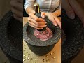 【4K】【ASMR】Crushing a Morganite Gemstone in Stone Mortar