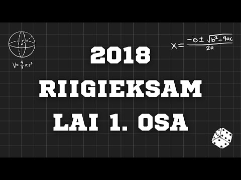 Matemaatika Riigieksam 2018 – Lai 1. Osa