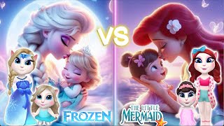 My talking Angela 2 | Mothersday | Ariel Vs Elsa and their daughters | cosplay