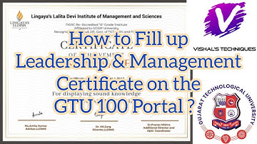How to Fill Leadership & Management Certificate on GTU 100 Points Portal? | Fast Done GTU 100 Points