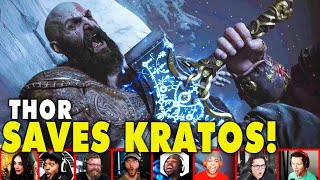 Gamers Reaction To THOR Using Mjolnir To Revive Kratos In God Of War Ragnarok | Mixed Reactions