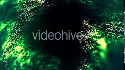 Deep Green Abstract Particles, Defocused Bokeh Seamless Loop