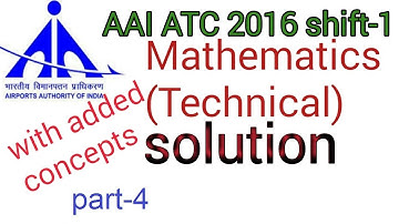 AAI ATC 2016 SHIFT 1 SOLUTION||AAI ATC PAPER