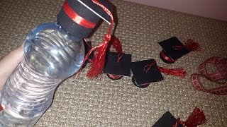 قبعة التخرج 🎓 لقارورات الماء الخاصة بحفل التخرج