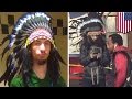 Good Samaritan: Man wearing Native American headdress disarms shooter on...