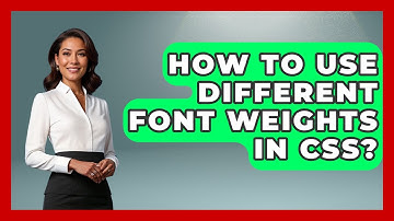 How To Use Different Font Weights In CSS? - Graphic Design Nerd