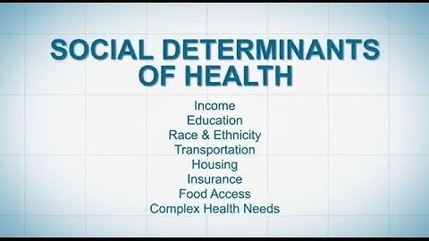 Social Determinants of Health