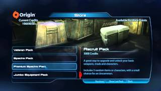 Mass Effect 3 Multiplayer Retaliation Opening 73 Premium Spectre Packs