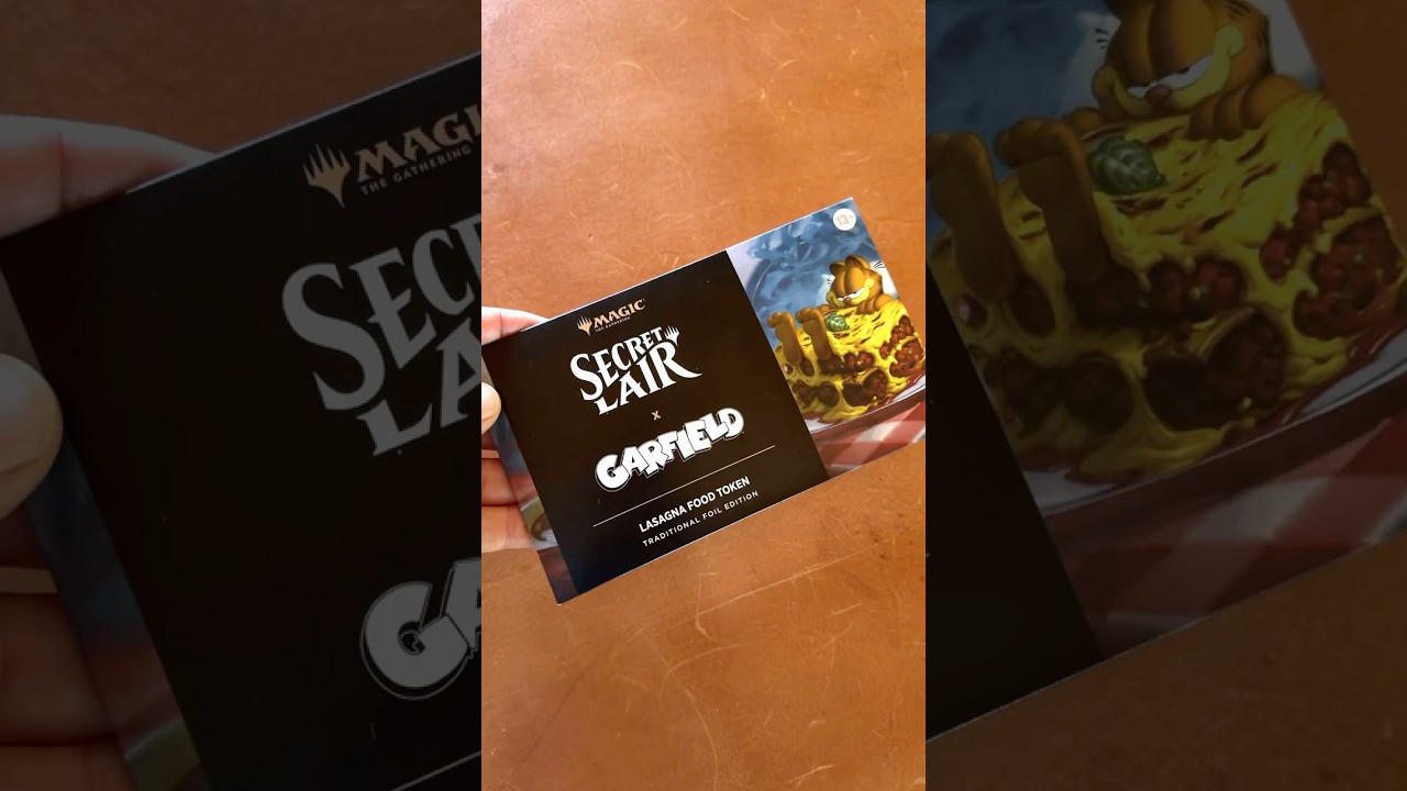 Let's take a closer look at the MTG Secret Lair x Garfield Lasagna
