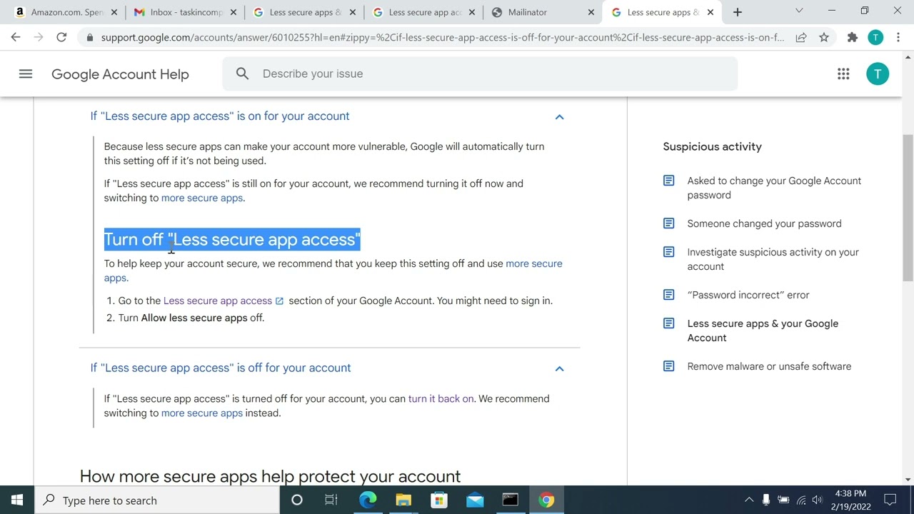 Allow Less Secure Apps to Access Your Gmail Account (Access Gmail from Less Secure Apps)