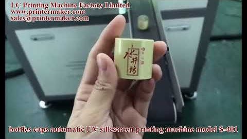 bottles caps automatic UV silkscreen printing machine model S-401