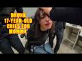 Belligerent and Drunk 17-Year-Old Cries for Mommy After Crashing Her Car