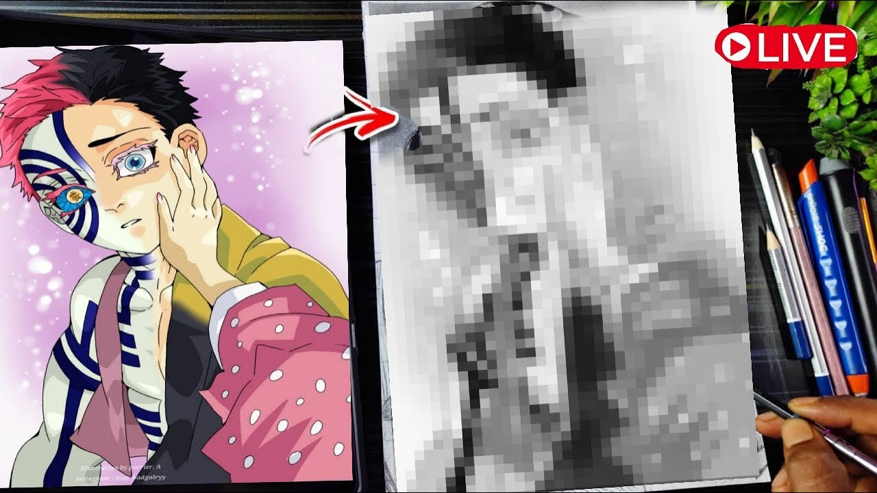 Let's Draw Akaza From Demon Slayer 🥵😎